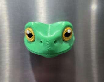 3D Printed Frog Face Magnet - Frog Lover Gift