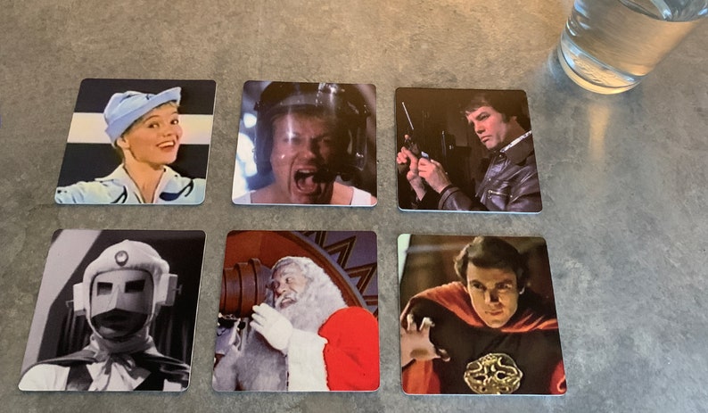 Classic Movie Drink Coasters MST3K Heroes Set of 6 image 1