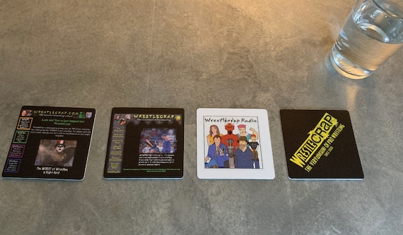 Classic Pro Wrestling Drink Coasters - WrestleCrap Set of 4