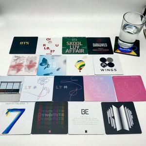 KPop Drink Coasters - BTS Album Covers Set of 17 K-Pop