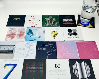 KPop Drink Coasters - BTS Album Covers Set of 17 K-Pop