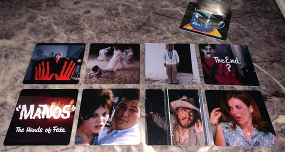 Classic Movie Drink Coasters - Manos: The Hands of Fate Set of 8 MST3K Mystery Science Theater Torgo