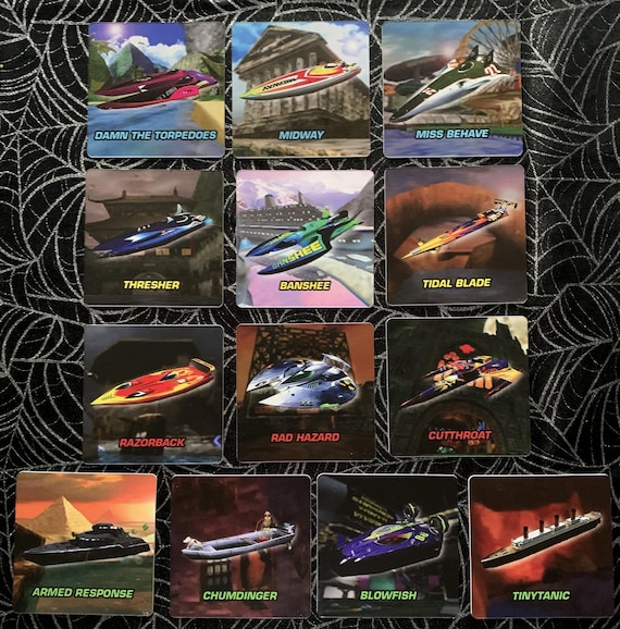 Classic Video Game Drink Coasters - Hydro Thunder Arcade Set of 13