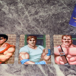Classic Arcade Drink Coasters - Final Fight Set of 3