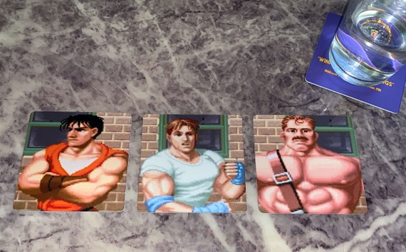 Classic Arcade Drink Coasters - Final Fight Set of 3