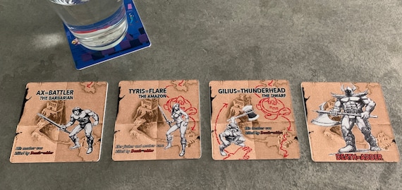 Classic Video Game Drink Coasters - Golden Axe Set of 4