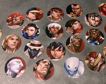 Classic Video Game Drink Coasters - Street Fighter III - Third Strike Set of 20 - SF3 Ryu Ken Chun Li Akuma