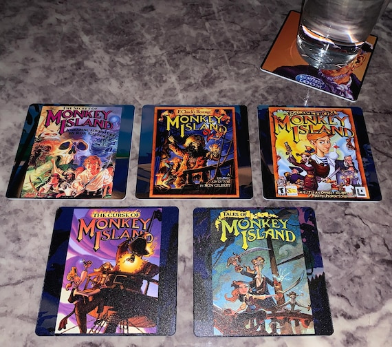 Classic Computer Game Drink Coasters - Monkey Island Set of 5