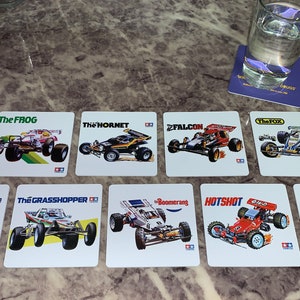Classic RC Car Drink Coasters - Tamiya Models Set of 9 Remote Control