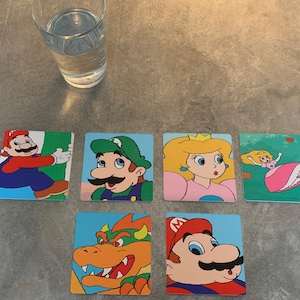 Classic Video Game Drink Coasters - CDI Hotel Mario Set of 6