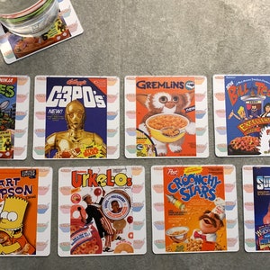 80's Breakfast Cereal Drink Coasters - TMNT and Friends Set of 8