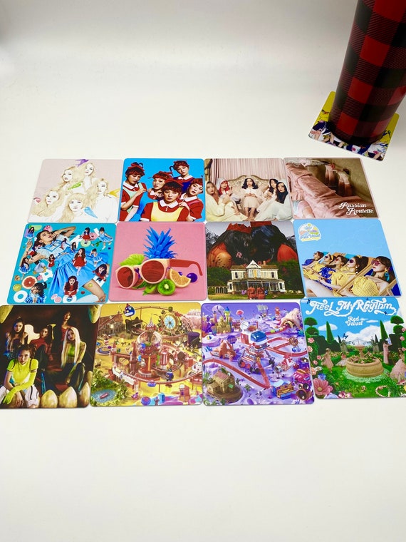 KPop Drink Coasters - Red Velvet Album Covers Set of 12 plus surprise BONUS coaster