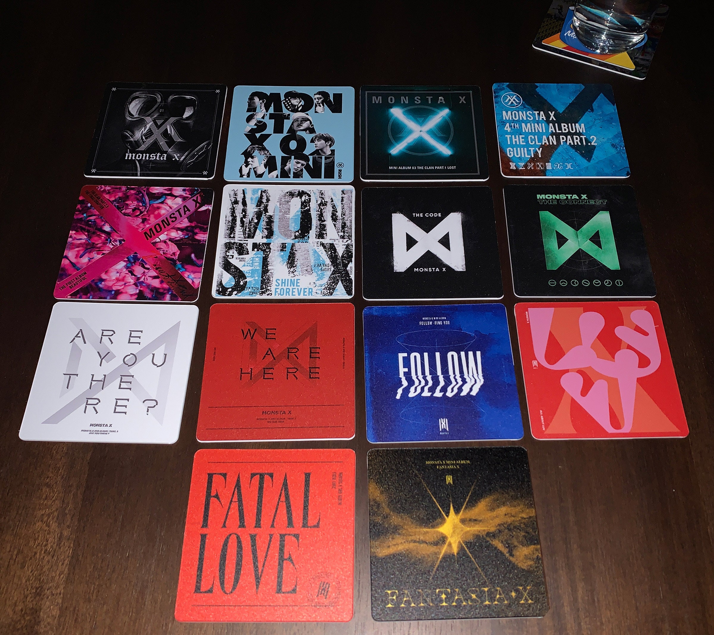 KPop Drink Coasters - Monsta X Album Covers Set of 14 K-Pop MonstaX
