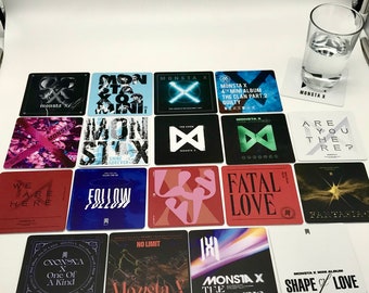 KPop Drink Coasters - Monsta X Album Covers Set of 18 K-Pop MonstaX