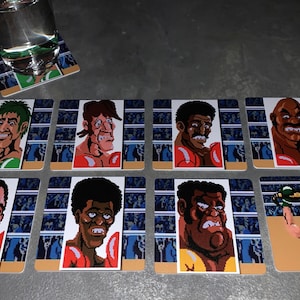 Classic Video Game Drink Coasters - Punch Out Arcade Set of 8