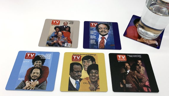 Classic Television Coasters - The Jeffersons Set of 5 TV Guide George Jefferson