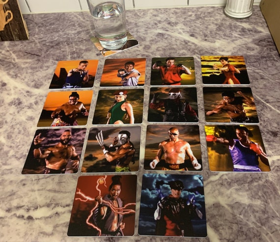 Classic Video Game Drink Coasters - Street Fighter The Movie - The Game - The Coaster Set of 14! Jean-Claude Van Damme Kylie Minogue