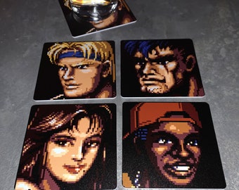 Classic Video Game Drink Coasters - Streets of Rage 2 Set of 4