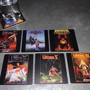 Classic Computer Game Drink Coasters - Ultima Set of 6 - Exodus False Prophet Warriors of Destiny Quest of the Avatar