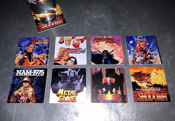 Classic Video Game Drink Coasters - Neo Geo AES Set of 8