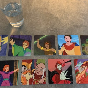 Classic Cartoon Drink Coasters - Dungeons & Dragons Set of 9