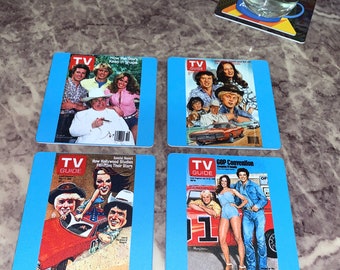 Classic Television Coasters - Dukes of Hazzard Set of 4 TV Guide Bo Luke Daisy Boss Hogg