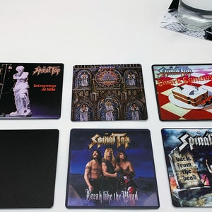 Classic Rock & Roll Drink Coasters - Spinal Tap Set of 6 Plus Secret Bonus Coaster!