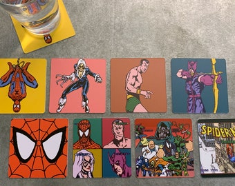 Arcade Videogame Drink Coasters - Spider-Man Arcade Set of 8