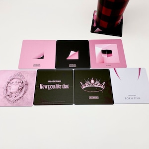 KPop Drink Coasters - BLACKPINK Albums Set of 7 K-Pop - Black Pink Blink