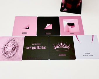 KPop Drink Coasters - BLACKPINK Albums Set of 7 K-Pop - Black Pink Blink