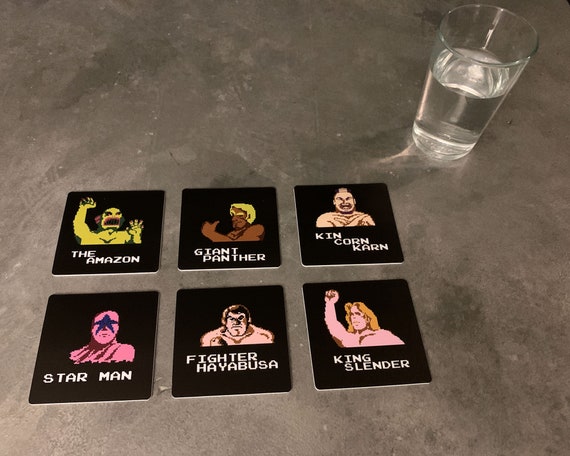 Buy Classic Video Game Drink Coasters NES Pro Wrestling Set of 6