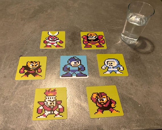 Classic Video Game Drink Coasters - NES Mega Man Set of 7