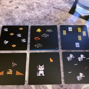 Classic Computer Game Drink Coasters - 90s Screen Savers Flying Toasters