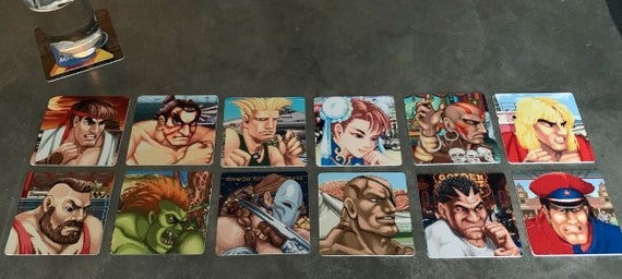 Classic Video Game Drink Coasters - Street Fighter II Turbo Set of 12