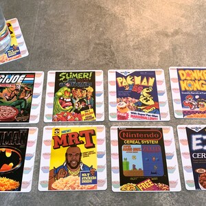 80&#39;s Breakfast Cereal Drink Coasters - GI Joe and Friends Set of 8