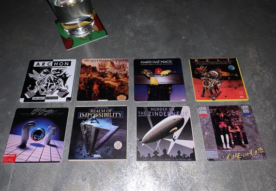 Classic Computer Game Drink Coasters - EA Album Covers Set of 8