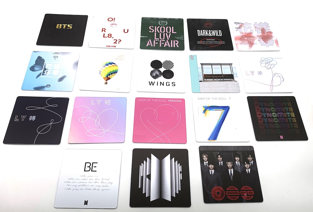 Kpop Drink Coasters - BTS Album Covers Set of 18 K-pop - Etsy