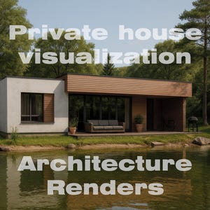3D gerenderte Innen- & Aussenansicht | Benutzerdefinierte ArchitekturVisualisierung | Haus, Küche, Hinterhof CGI