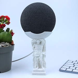 Atlas Pedestal Statue Stand Compatible with Google Home/Nest Mini Smart Home Speaker
