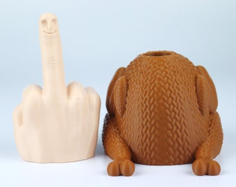 Surprise Middle Finger Mr Nice Chicken Guy Statue, Prank Gifts, Funny Middle Finger Figurine, Gag Gifts