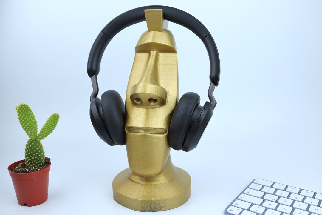 Moai Easter Island Statue Headphone Holder Stand Rack L Etsy