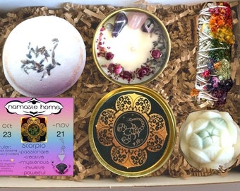 Scorpio Gift Set, Aromatherapy Gift Bundle, Christmas Spa Set, Daughter, Friend, Self-Love, Spa, Zodiac Inspired, Scorpio Inspired Set