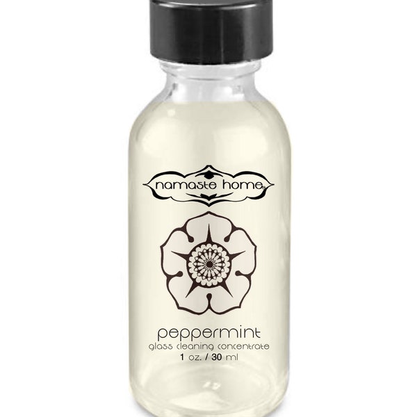 Peppermint Glass Cleaning Concentrate, Plant Based Glass Cleaning Solution, for Reusable Cleaning Spray Bottles, Sustainable Cleaning