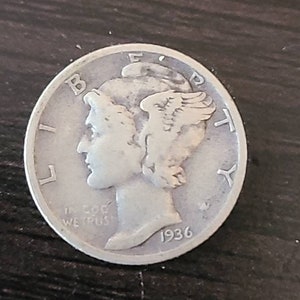 1930s-1940s Mercury Silver Dime: Collectible 90% Silver Coin