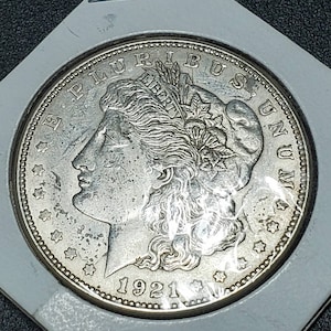 1921 Morgan Silver Dollar Coin: Antique US Collectible