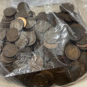 Vintage Lot of 10 Indian Head Pennies, Dating Back to the 1880s-1909