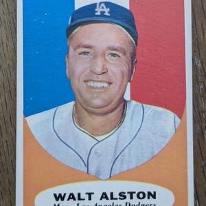 Lotto di carte da baseball All Star di Walt Alston del 1961, carte Topps vintage dalla mia collezione, regali per gli appassionati di sport