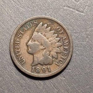 2x 1800s dated Indian head penny vg or better copper coin, us coin collecting, gifts for him, antique american  cent upcycled craft options