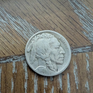 1919 buffalo nickel  fine plus rare buffalo coin