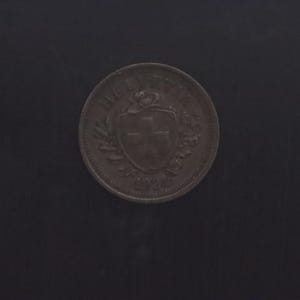 1924b Schweiz 1 Rappen Kupfermünze - Semi Key Date
